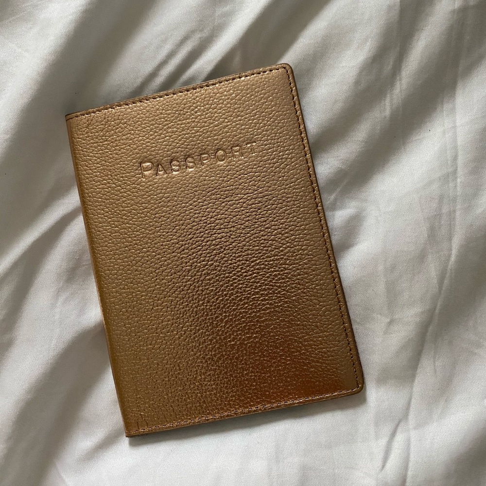 J Crew Rosegold Passport Case
